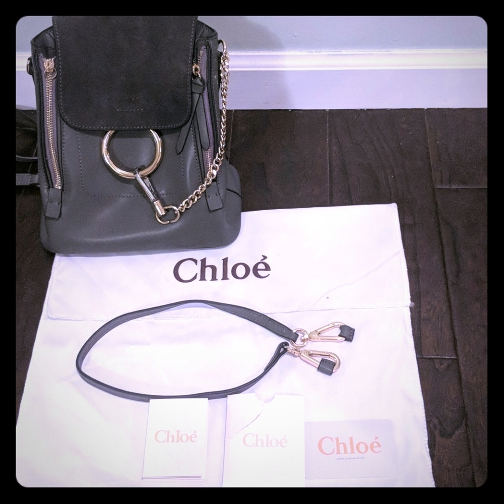 Chloe Faye backpack in cloudy blue